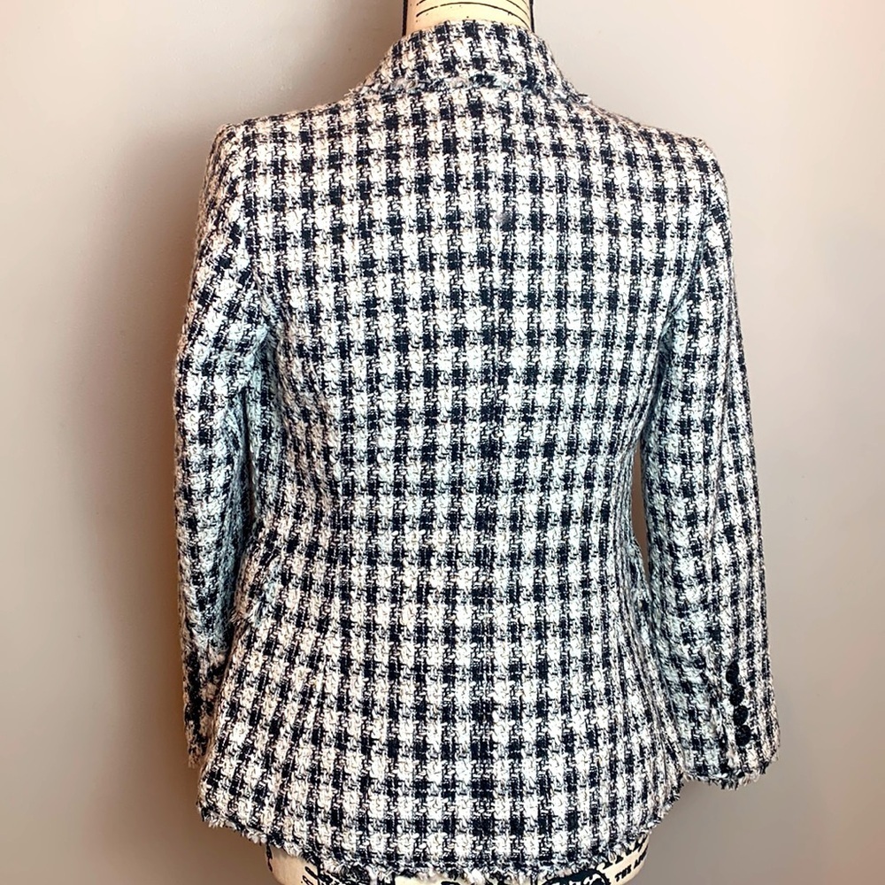 White House Black Market Houndstooth Studio Blazer NEW! - Picture 8 of 12